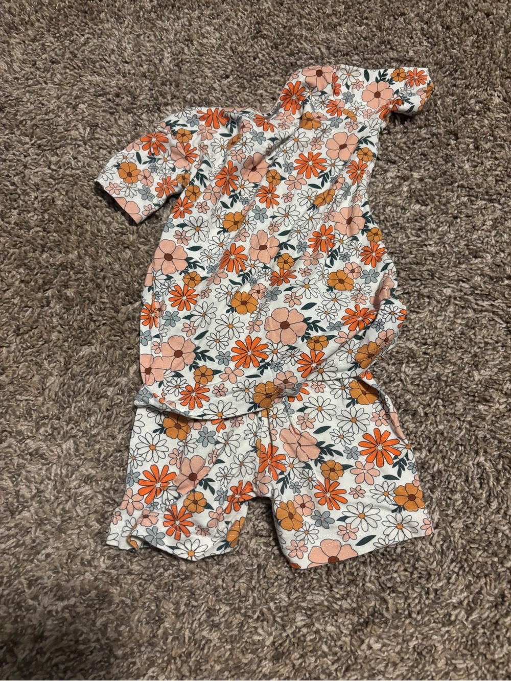 Little One Shop bamboo boho short pajama set 12-18 months